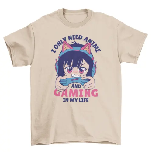 Anime and gaming t-shirt by Turquoise Theseus