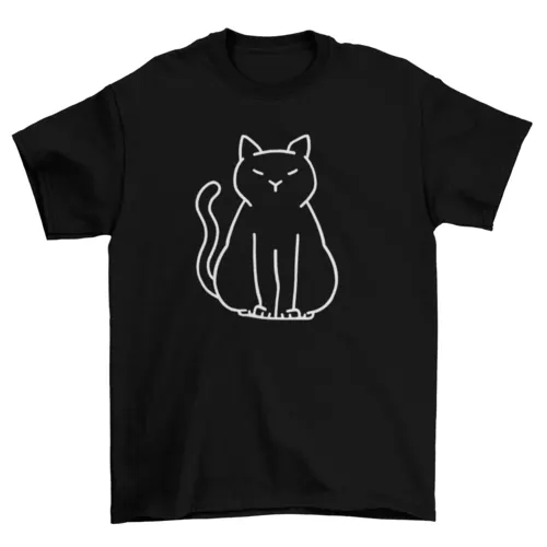 Minimalist cat t-shirt by Turquoise Theseus