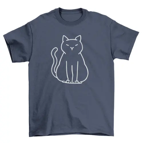 Minimalist cat t-shirt by Turquoise Theseus