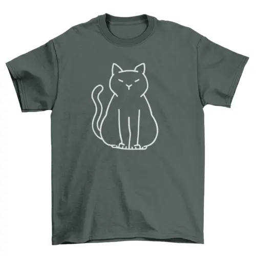 Minimalist cat t-shirt by Turquoise Theseus