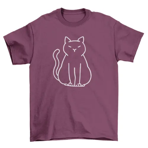 Minimalist cat t-shirt by Turquoise Theseus