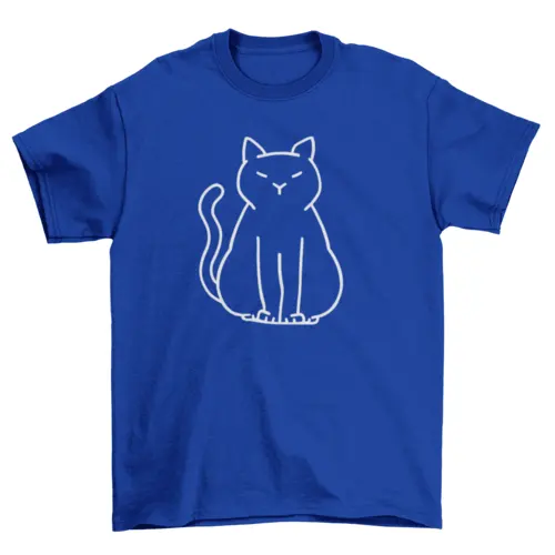 Minimalist cat t-shirt by Turquoise Theseus