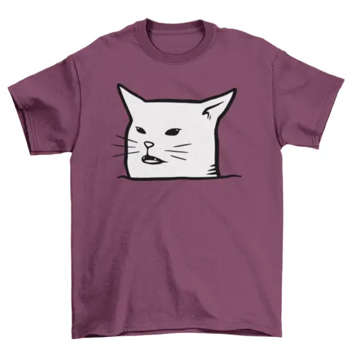 Unimpressed Meh Black Cat T-shirt by Turquoise Theseus