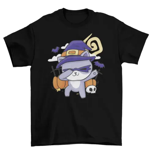 Halloween cat dabbing t-shirt design by Turquoise Theseus