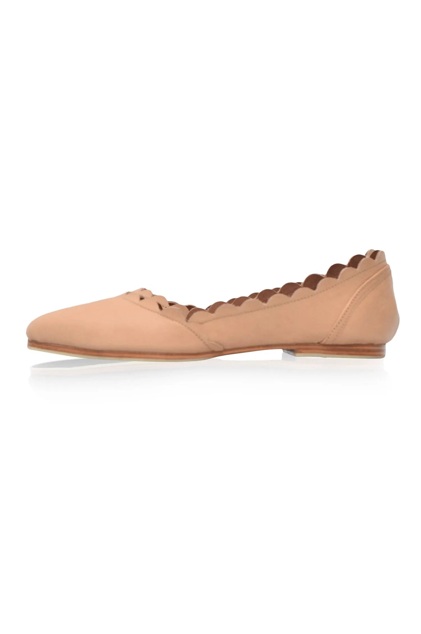 Valentina Scalloped Pointed Toe Flats by ELF