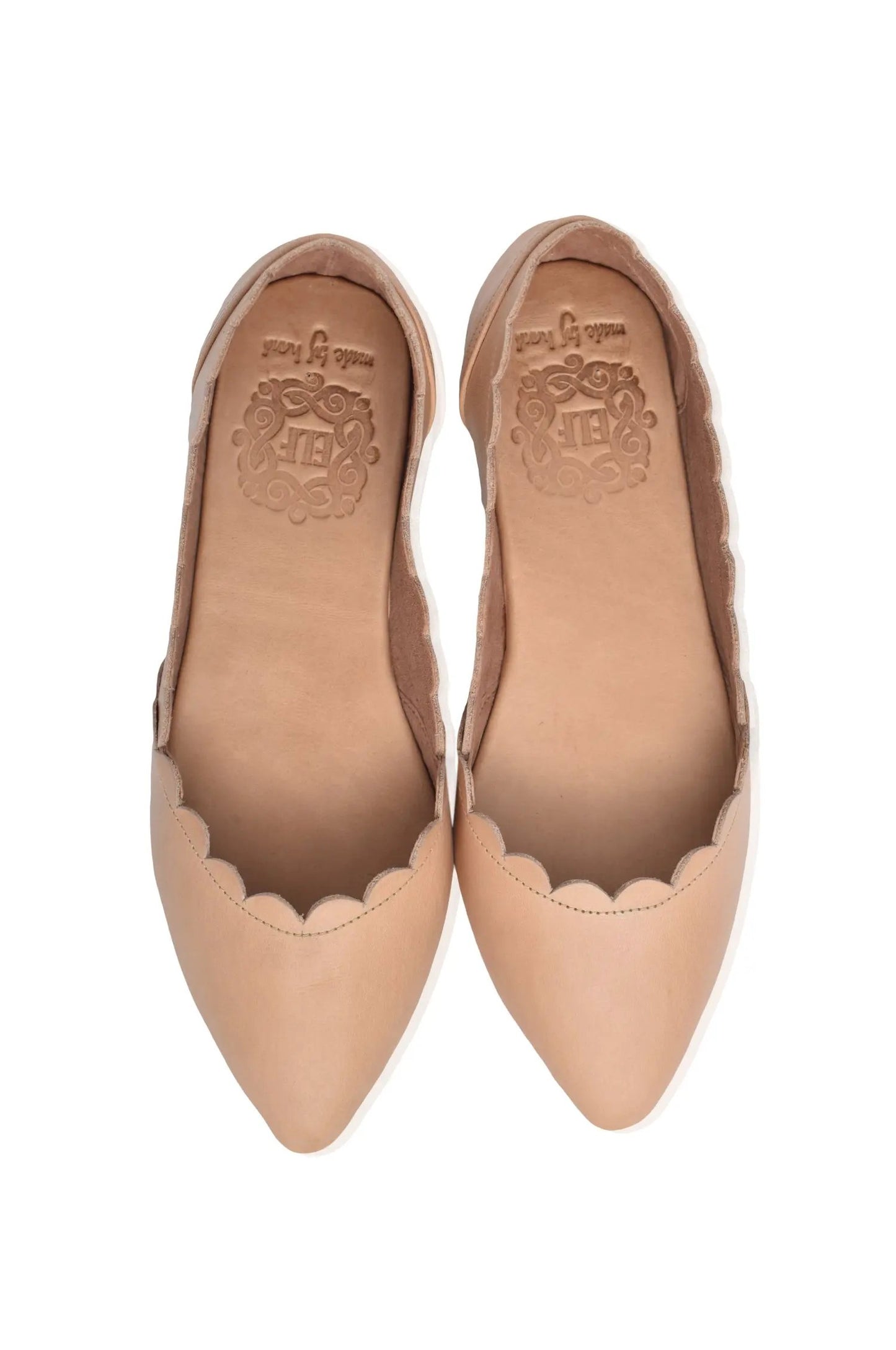 Valentina Scalloped Pointed Toe Flats by ELF