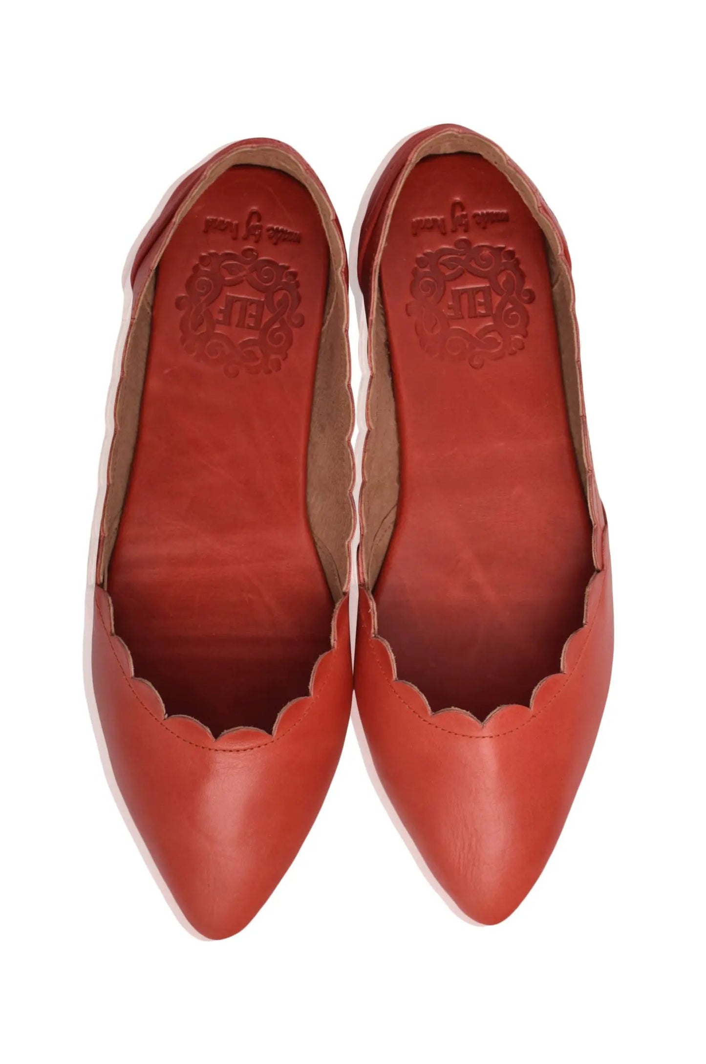 Valentina Scalloped Pointed Toe Flats by ELF
