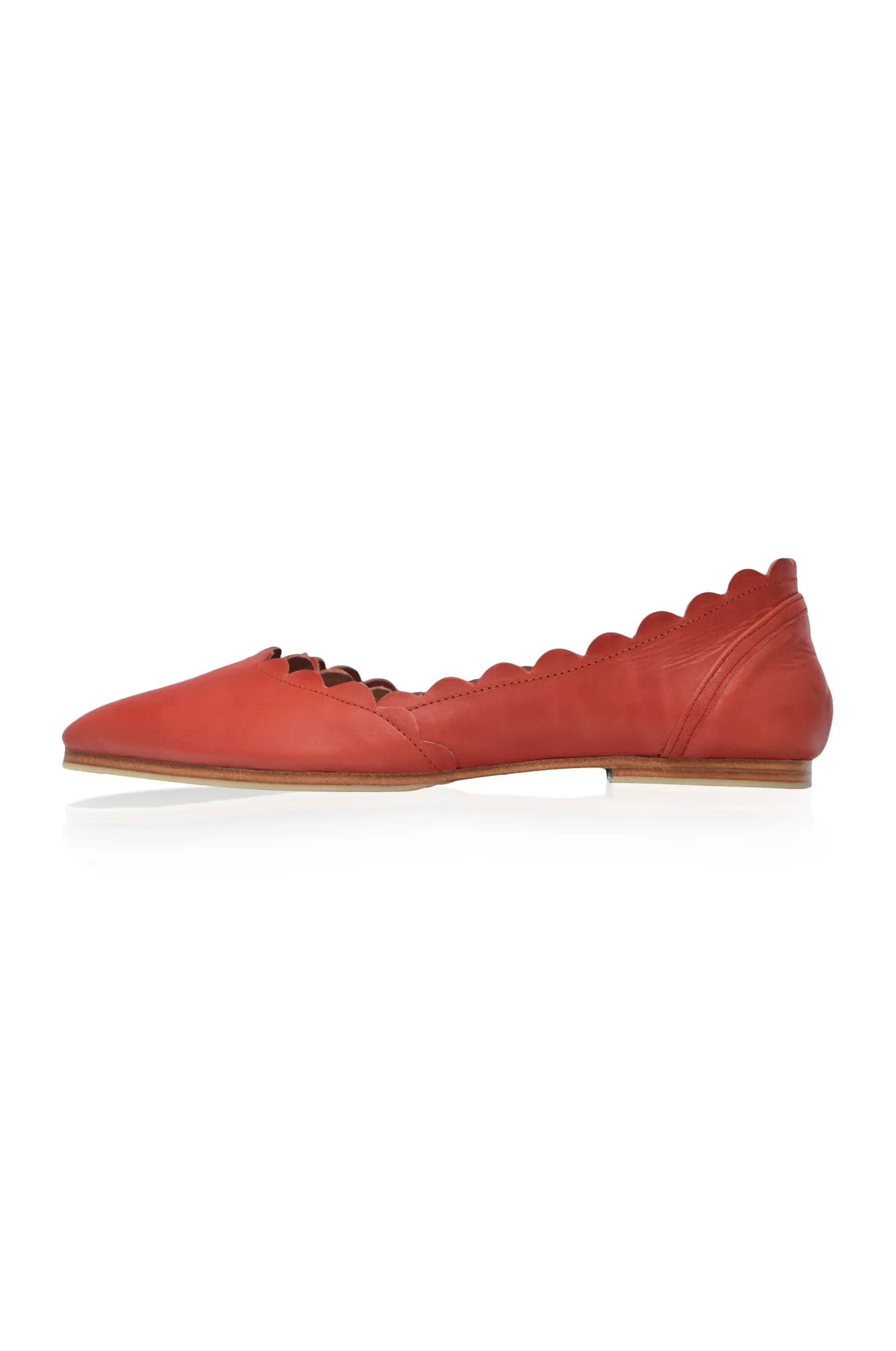 Valentina Scalloped Pointed Toe Flats by ELF