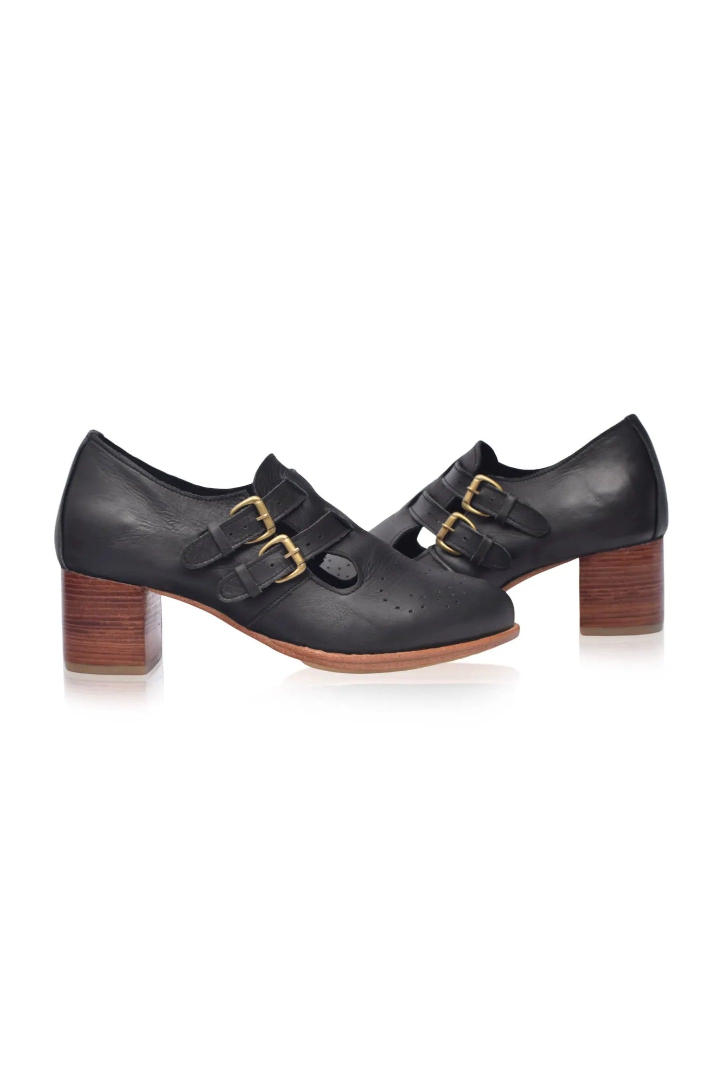 Vienna Low Heel Leather Booties by ELF
