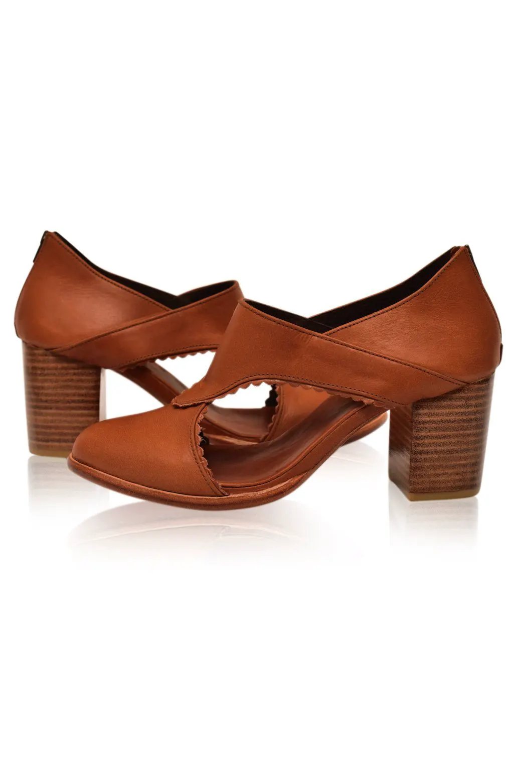 Rain Kiss Leather Heel Booties by ELF