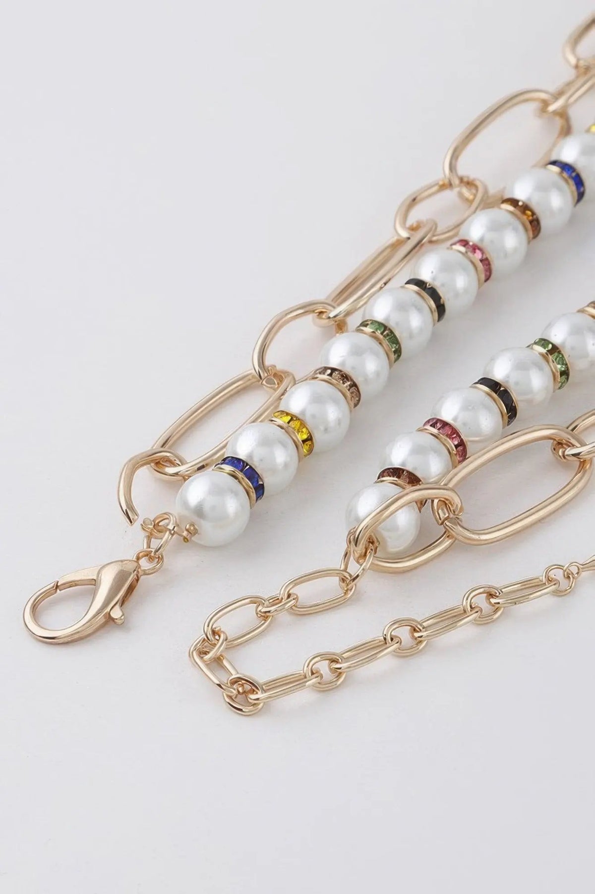 Women's Double Layered Pearl N Chain Necklace BYMANYC ® New York CONTEMPORARY VIBRANT MODERN FASHION - New Collection by BYMANYC New York