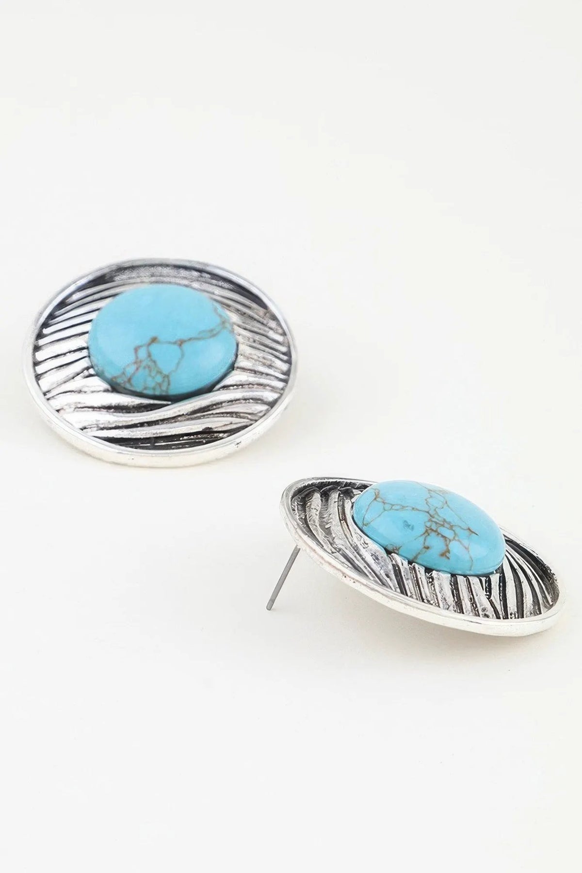 Women's Drop Earrings Antique Ribbed Planet BYMANYC ® New York VINTAGE TEXTURED SPHERICAL DANGLE - New Collection by BYMANYC New York