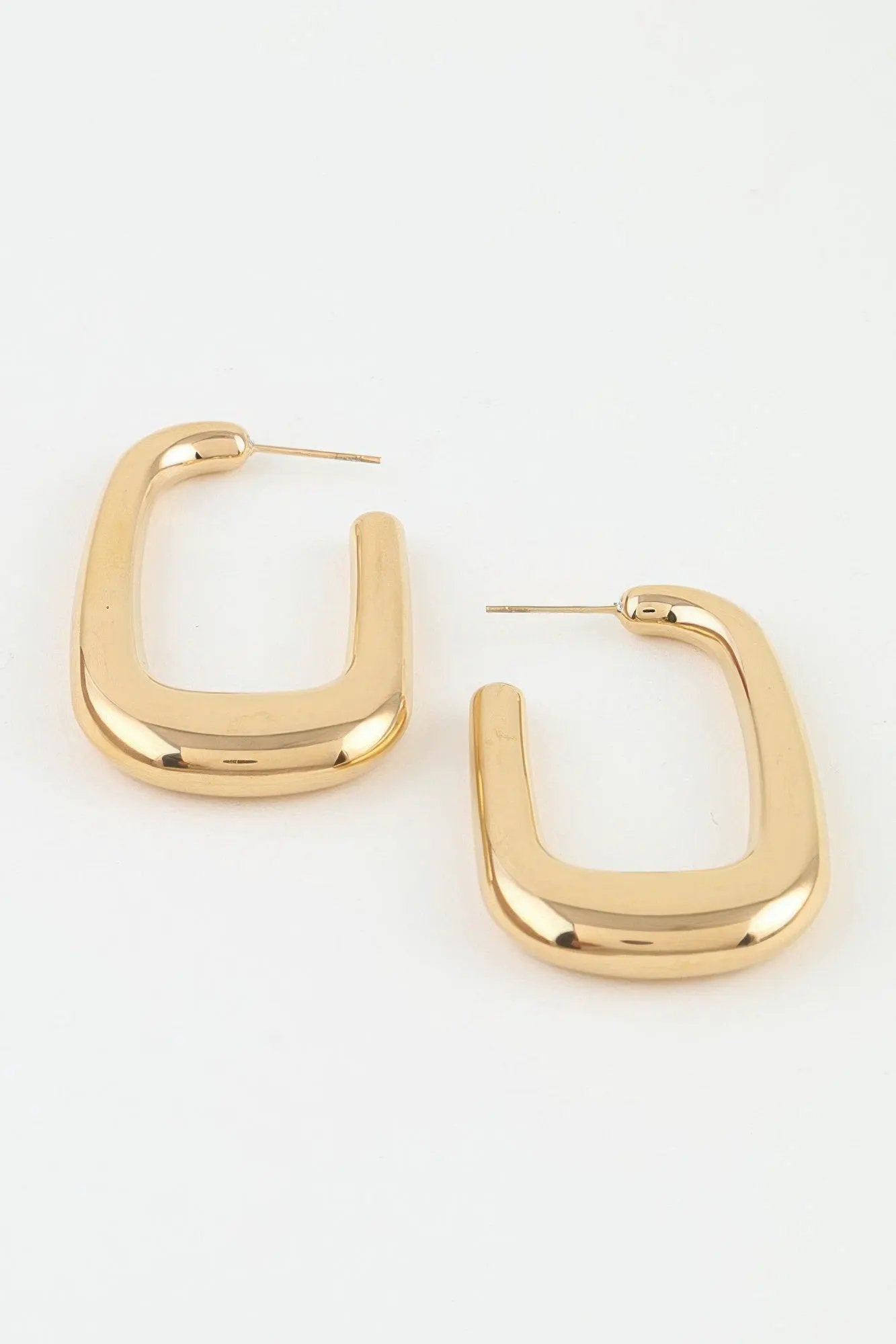Women's Hoop Earrings Polished Modern Cubic BYMANYC ® New York CONTEMPORARY GEOMETRIC SLEEK HOOPS - New Collection by BYMANYC New York