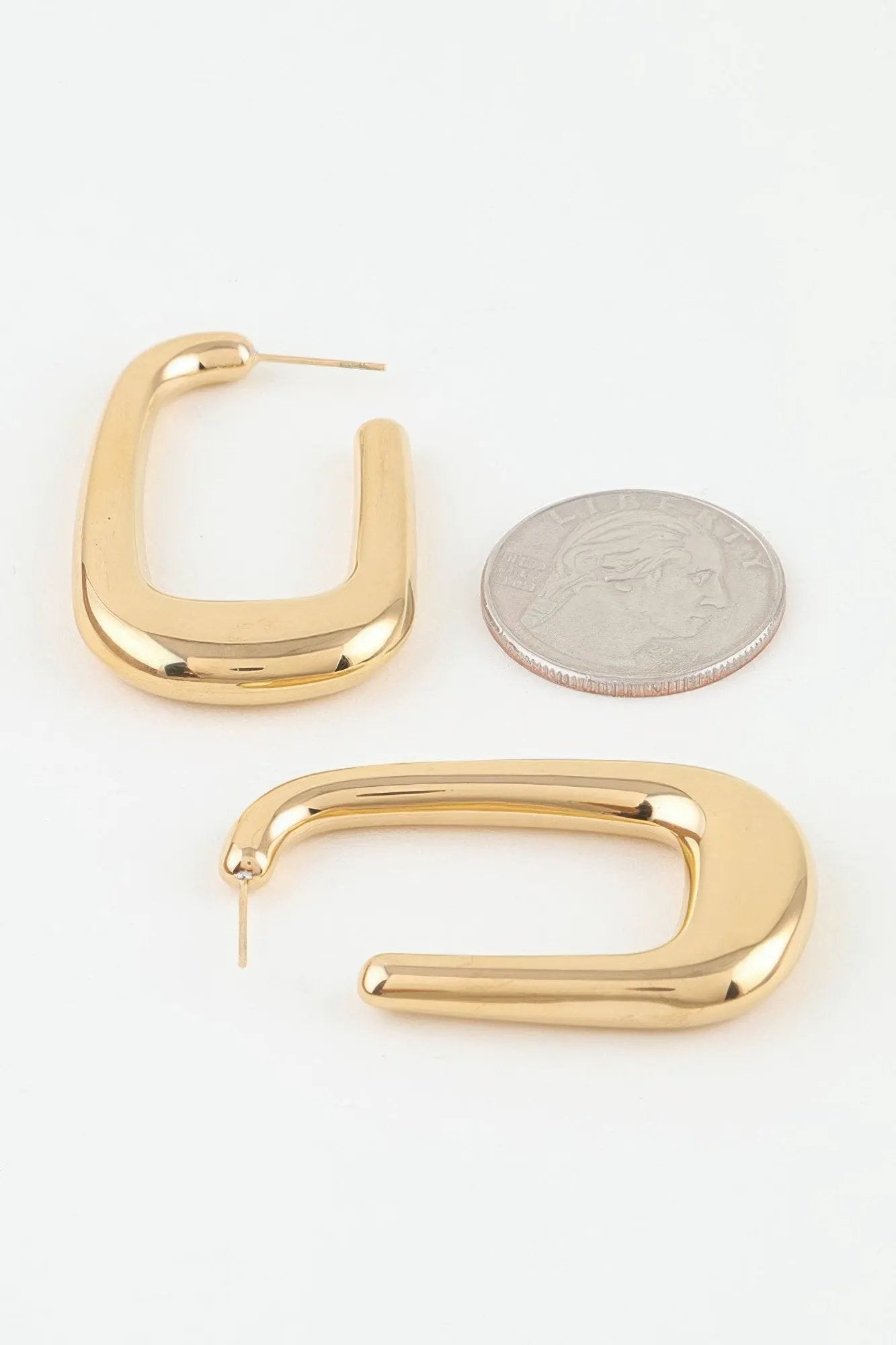 Women's Hoop Earrings Polished Modern Cubic BYMANYC ® New York CONTEMPORARY GEOMETRIC SLEEK HOOPS - New Collection by BYMANYC New York