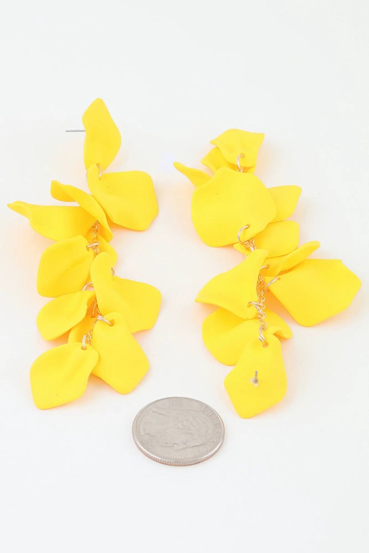 Women's Drop Earrings Bright Petal Blossom BYMANYC ® New York FLORAL SCULPTURAL STATEMENT DANGLE - New Collection by BYMANYC New York