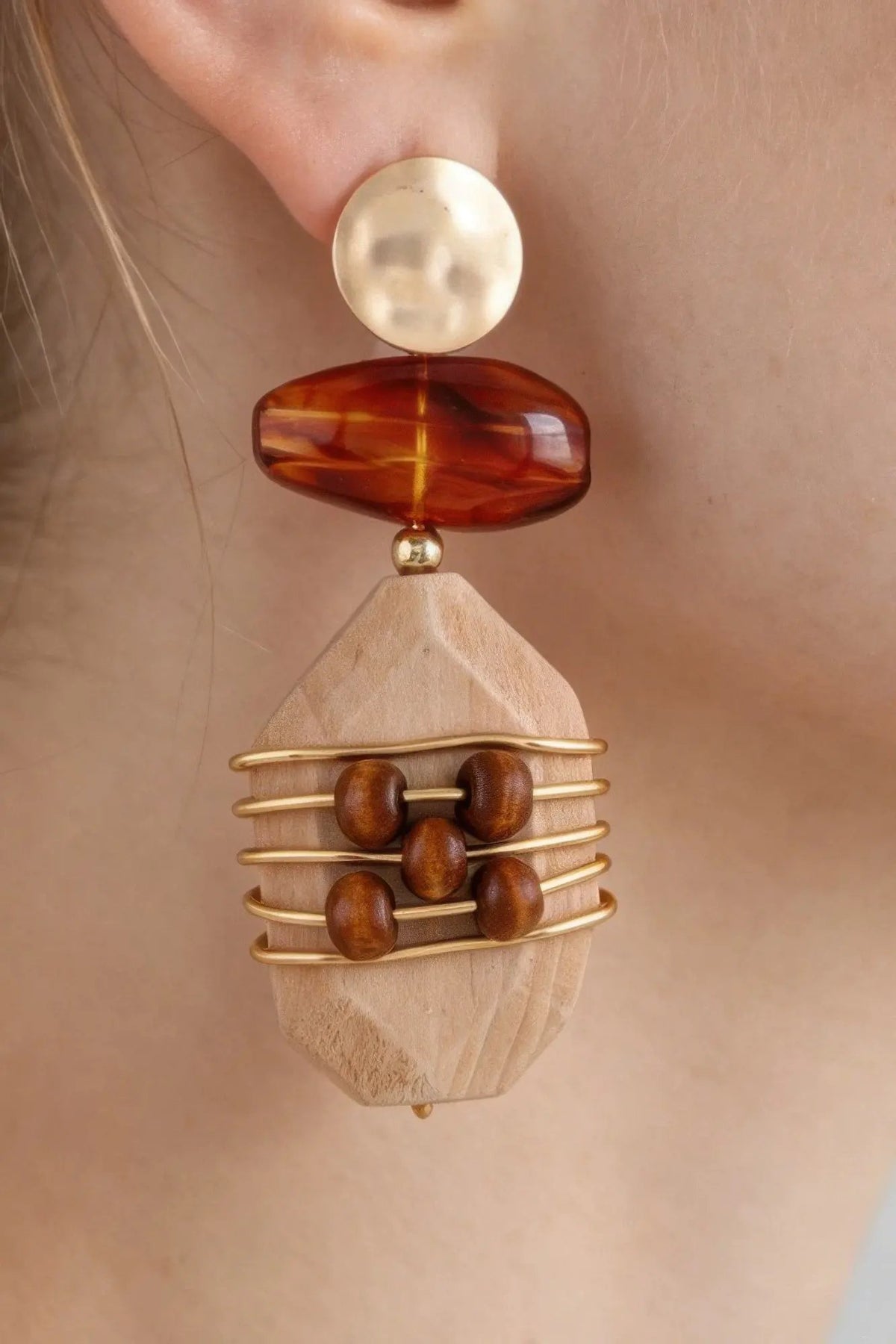 Women's Drop Earrings Abstract Pillar Accent BYMANYC ® New York HISTORIC GEOMETRIC DANGLE EARRINGS - New Collection by BYMANYC New York