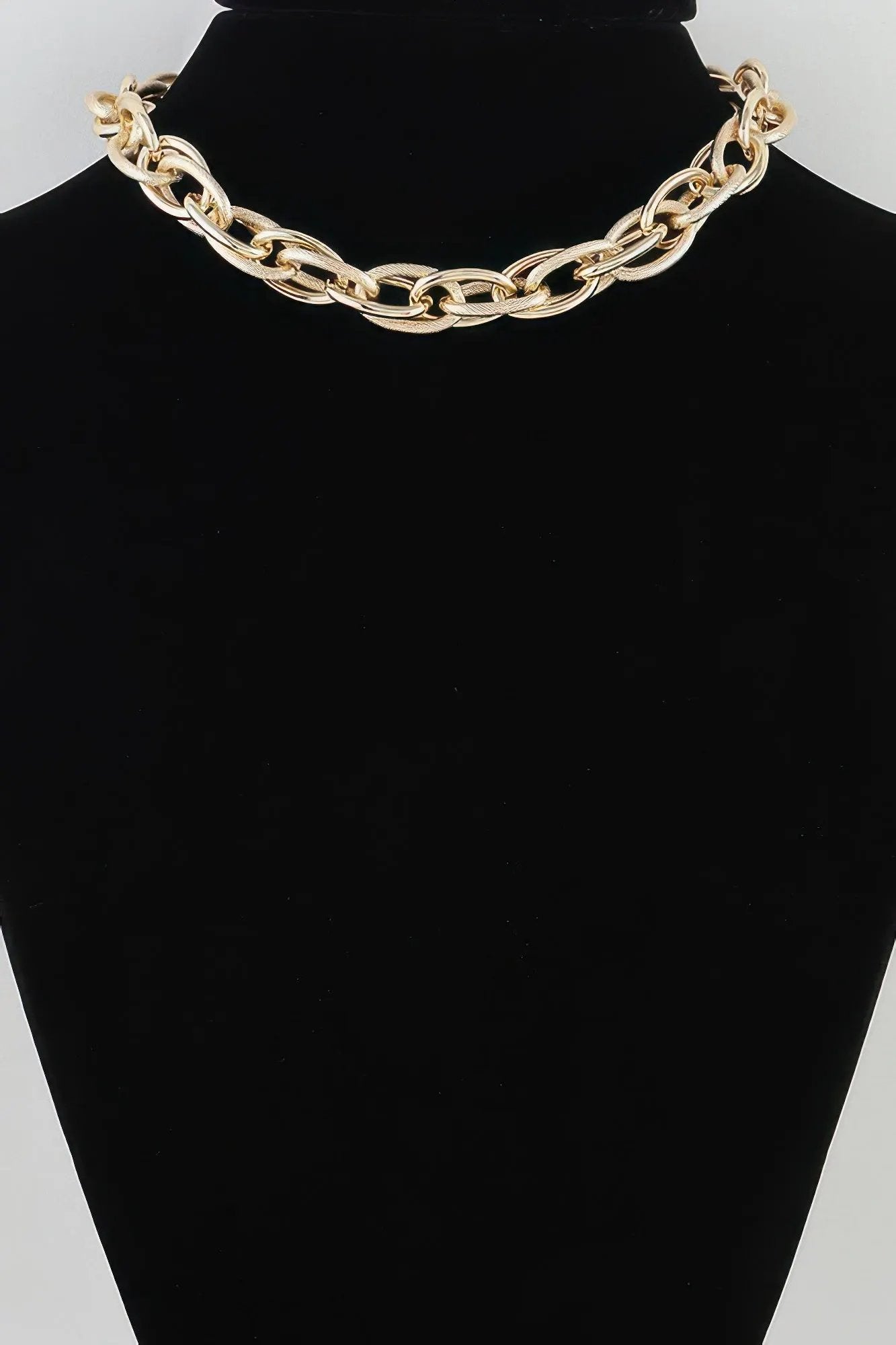 Women's Choker Necklace Double Polished Link Chain BYMANYC ® New York BOLD DUAL LINK COLLAR - New Collection by BYMANYC New York