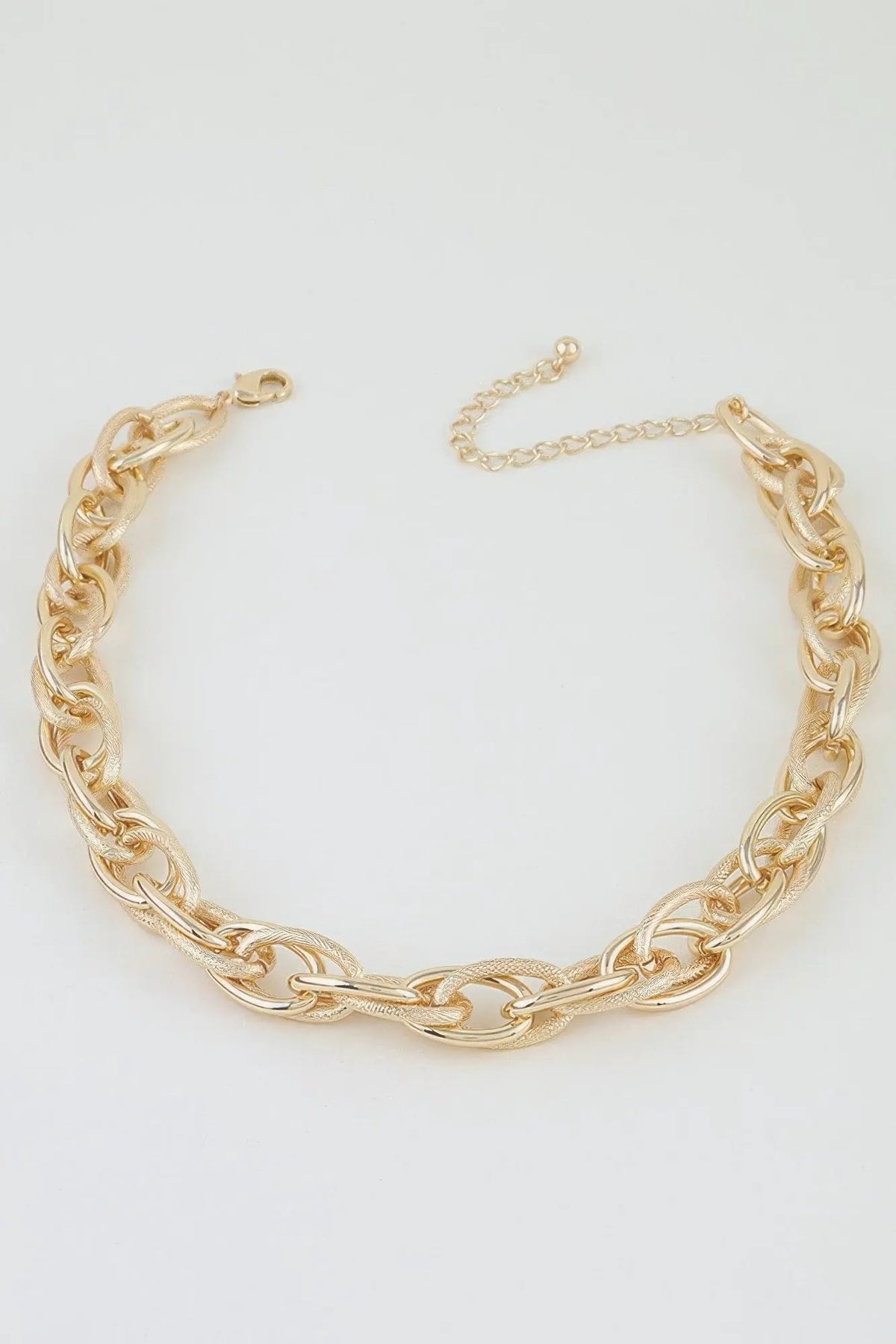 Women's Choker Necklace Double Polished Link Chain BYMANYC ® New York BOLD DUAL LINK COLLAR - New Collection by BYMANYC New York