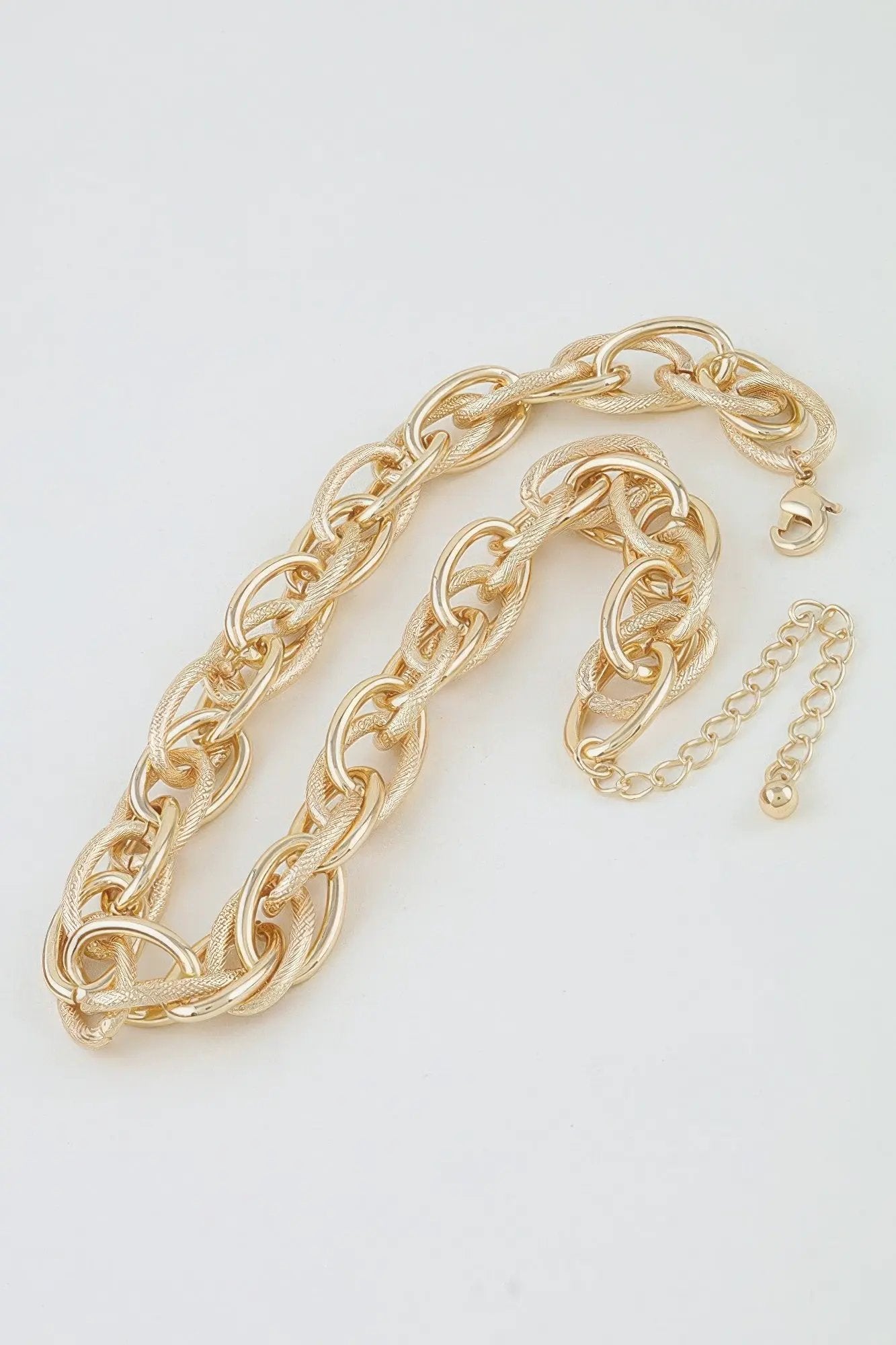 Women's Choker Necklace Double Polished Link Chain BYMANYC ® New York BOLD DUAL LINK COLLAR - New Collection by BYMANYC New York