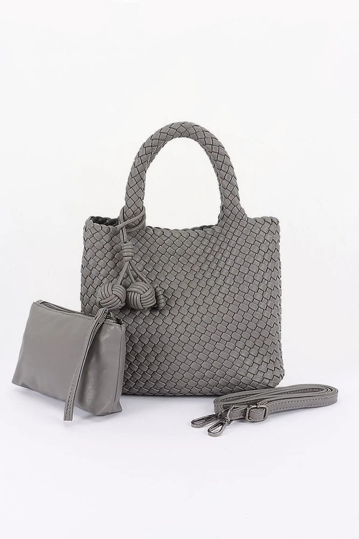 Women's Tote Bag Braided Vegan Leather BYMANYC ® New York CONTEMPORARY WOVEN SHOPPER PURSE - New Collection by BYMANYC New York