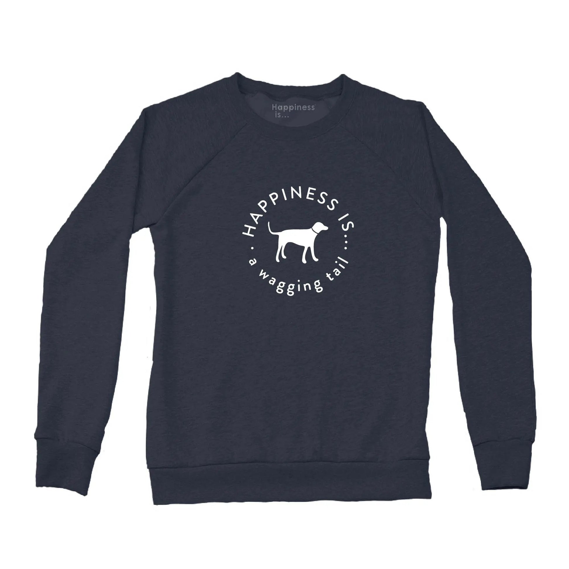 Women's Wagging Tail Crew Sweatshirt, True Navy by Pets Collection