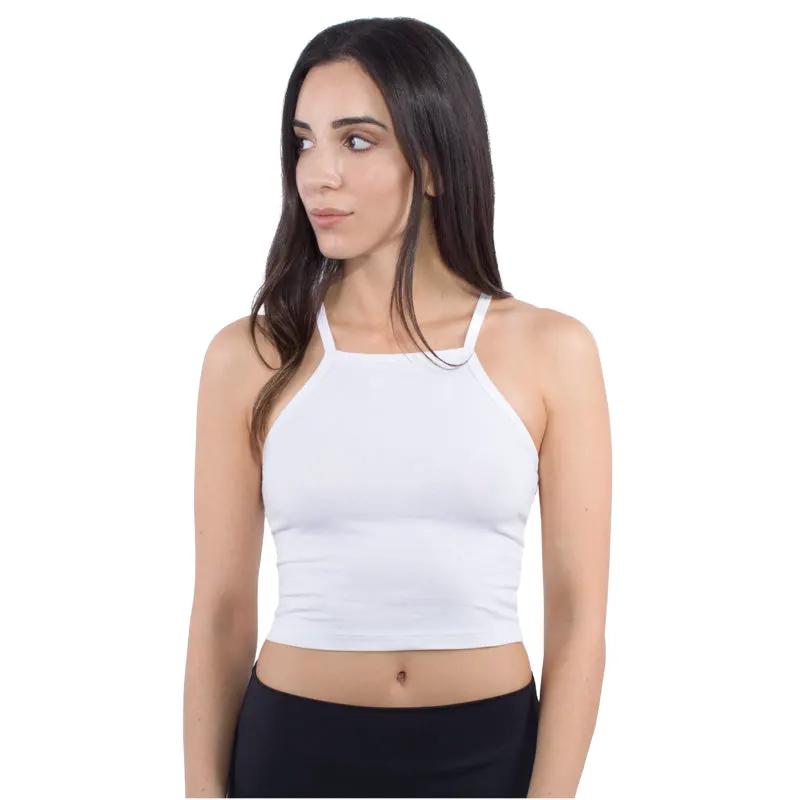 6033 - Women's Cropped Halter Top by POS Wholesale