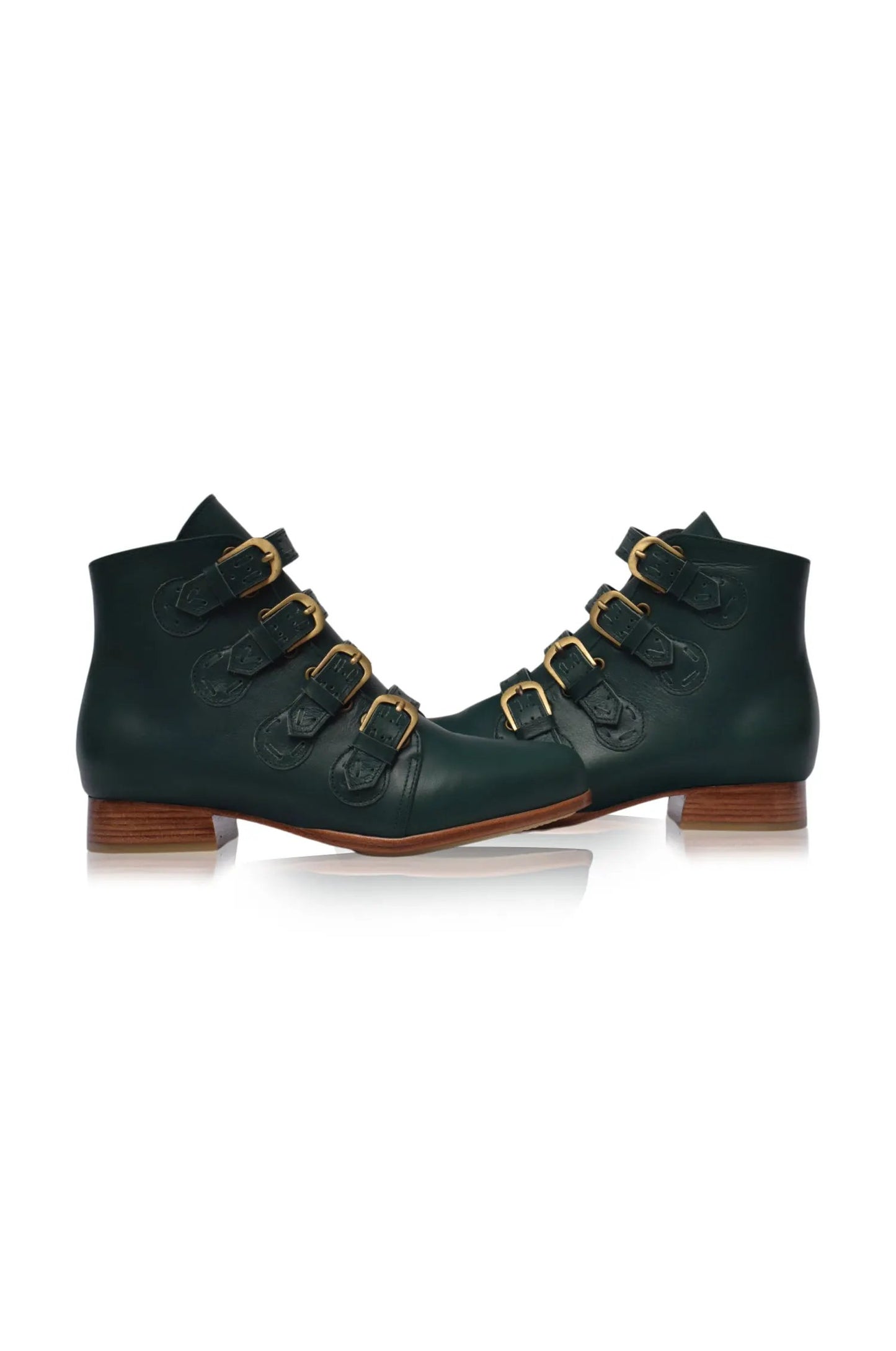 Wild Rose Leather Ankle Booties by ELF