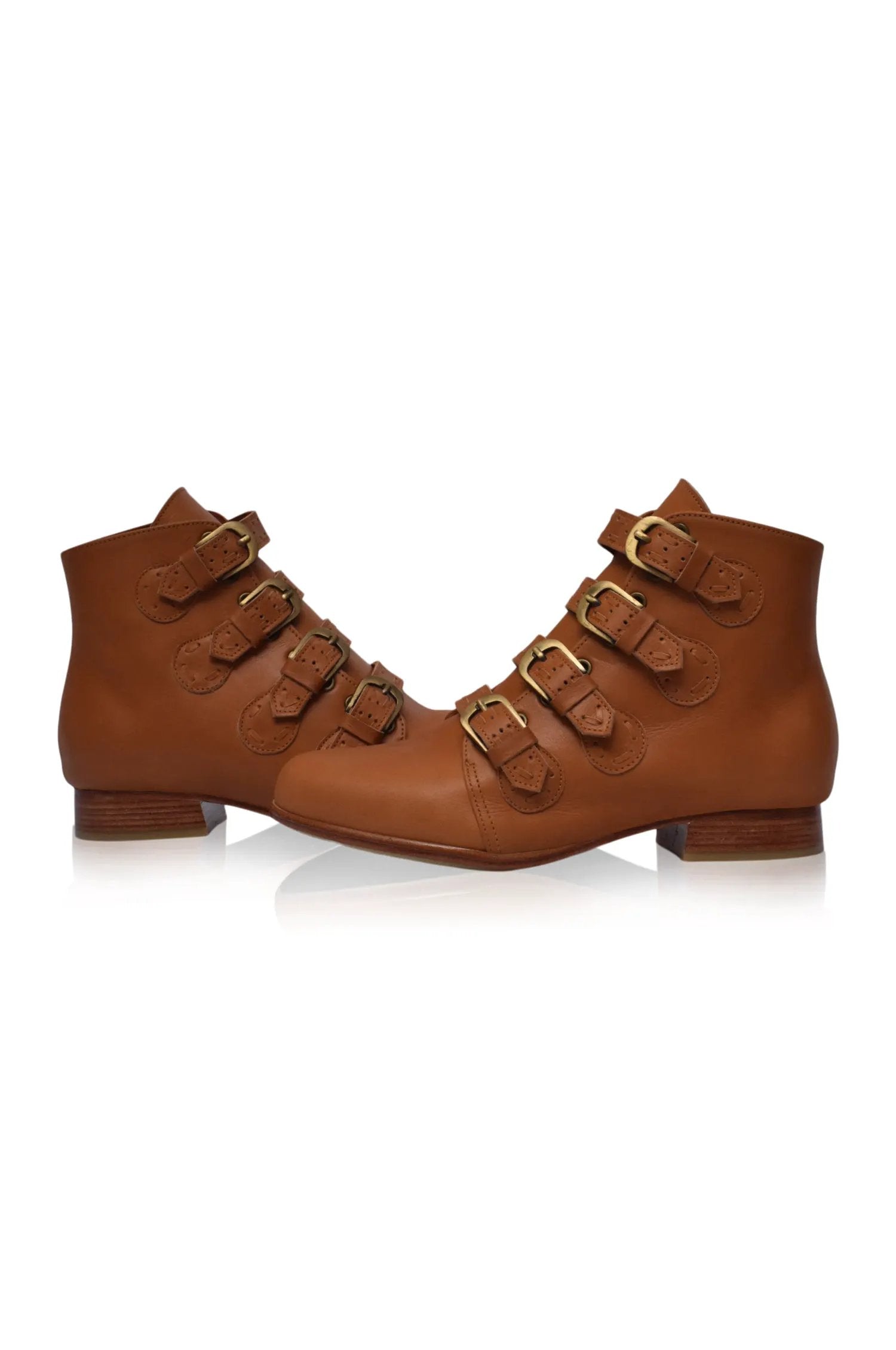 Wild Rose Leather Ankle Booties by ELF