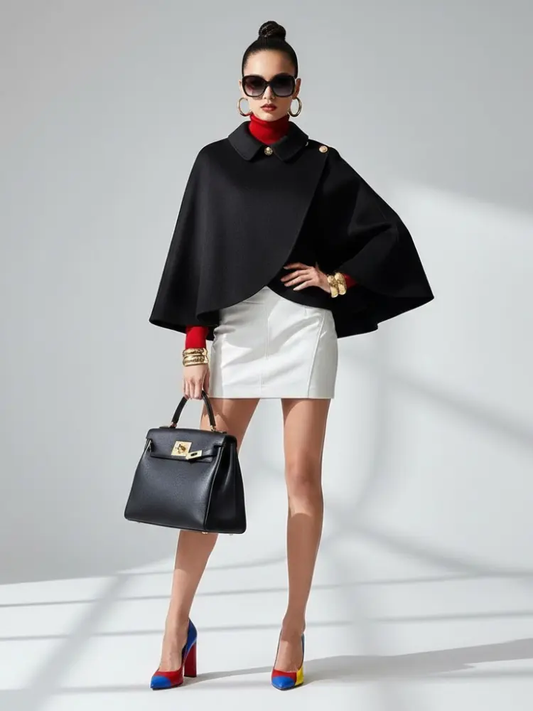 Woman’s Eco-Chic Cape Jacket: TRIBECA New Eco-Fashion Collection | BYMANYC ® New York by BYMANYC ® New York