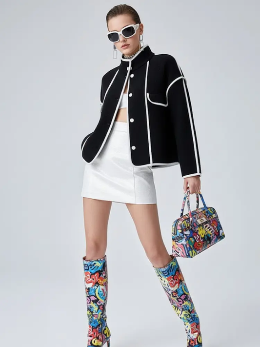 Women's Bicolor Tweed Tailored Jacket CENTRAL PARK New Collection Couture in Manhattan BYMANYC ® New York by BYMANYC ® New York