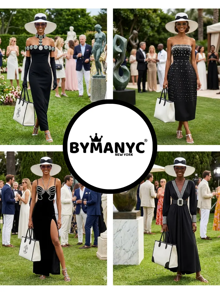 Women's Dress Elegant Tweed Sparkle TRIBECA New Collection THE HAMPTONS BYMANYC ® New York by BYMANYC ® New York