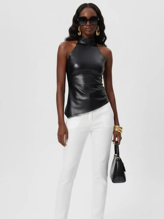 Women's Halter Vegan Leather Top UPPER EAST COUTURE BYMANYC ® New York by BYMANYC ® New York