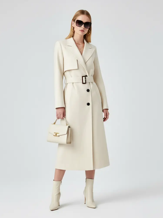 Women's Long Trench Coat FINANCIAL DISTRICT ECO COUTURE BYMANYC ® New York by BYMANYC ® New York