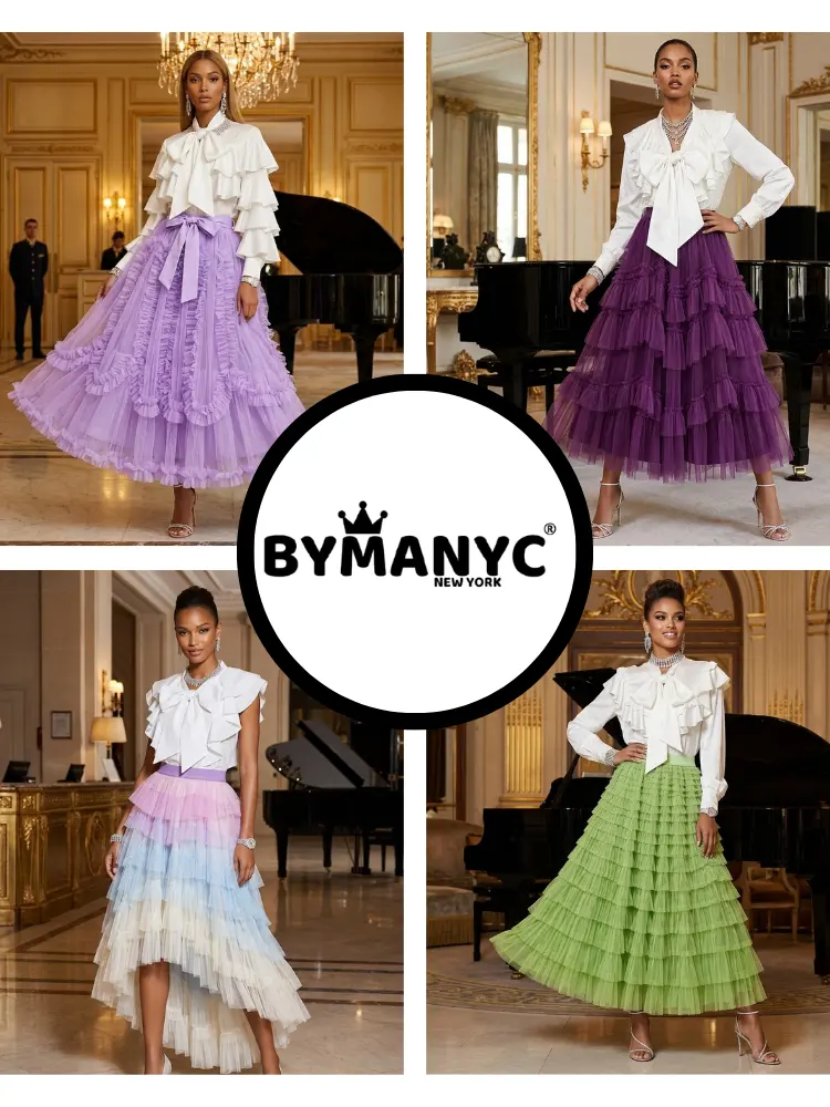 Women's Plum Tulle Skirt • OPÉRA GARNIER • New Collection PARIS LE MARAIS BYMANYC ® New York by BYMANYC ® New York