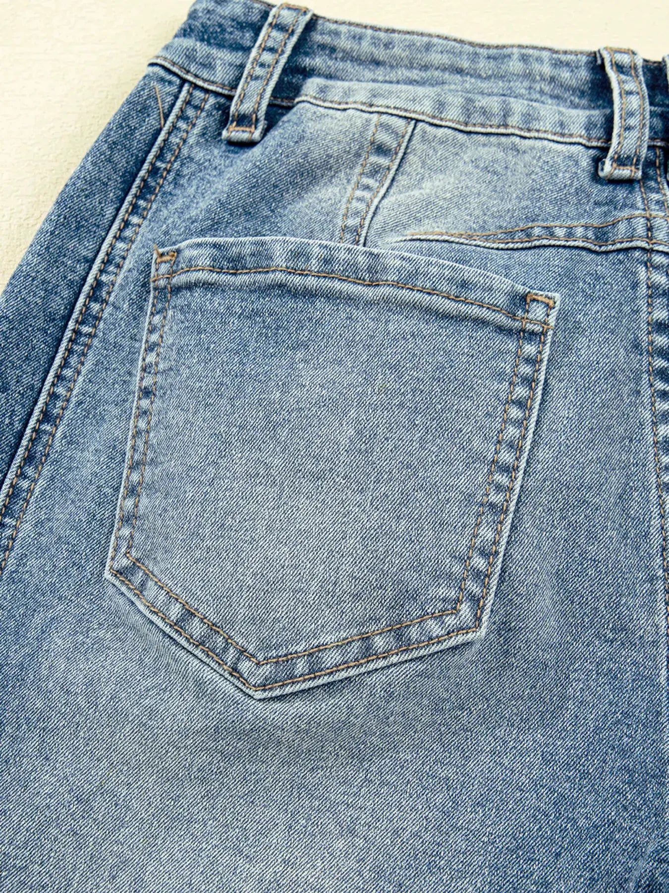 Vintage Washed Seam Detail Shift Jeans by Partner Label