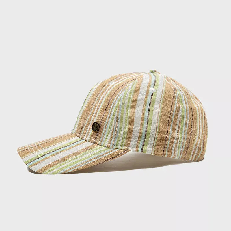 Striped Baseball Cap by Partner Label