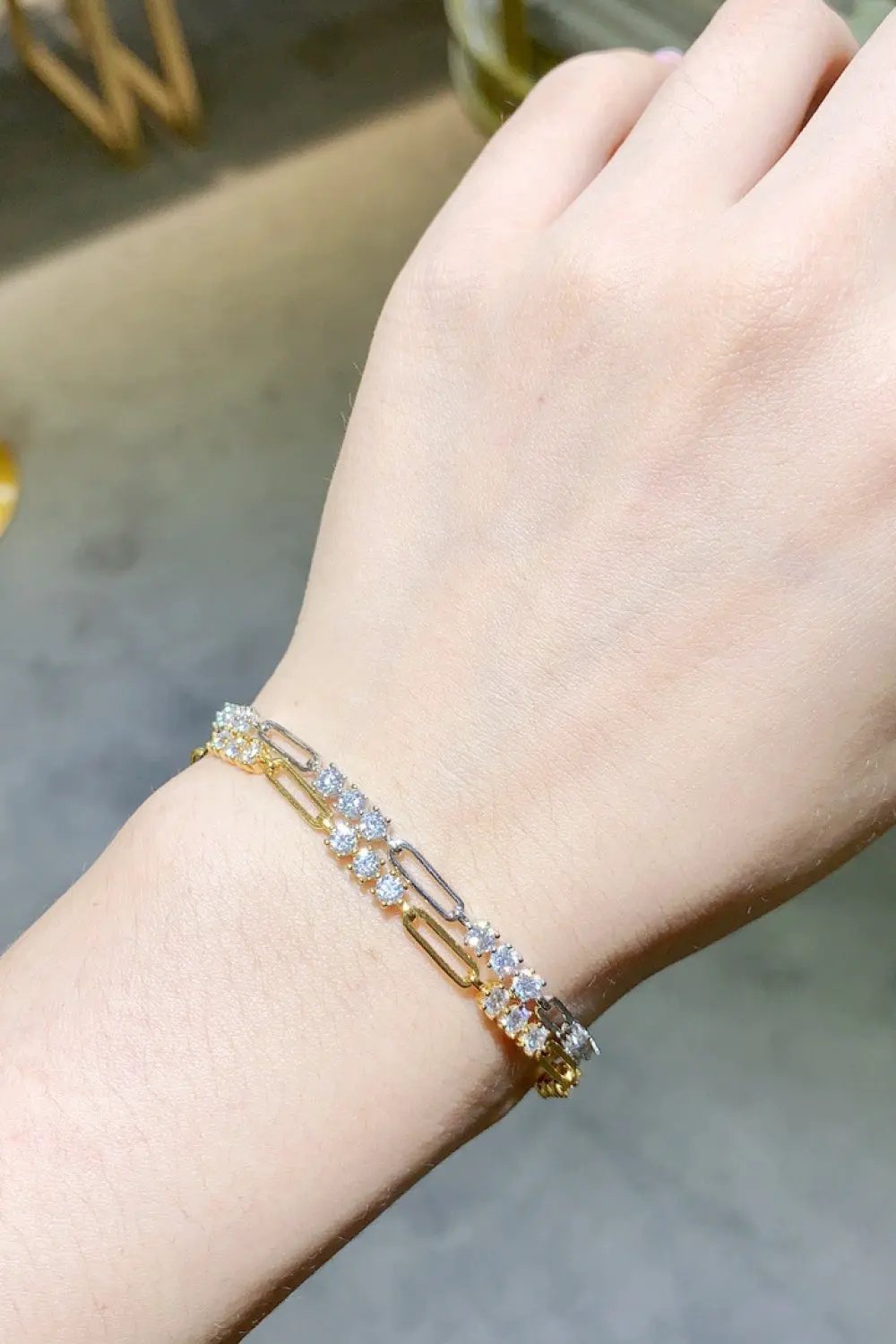 1.8 Carat Moissanite 925 Sterling Silver Bracelet by Partner Label
