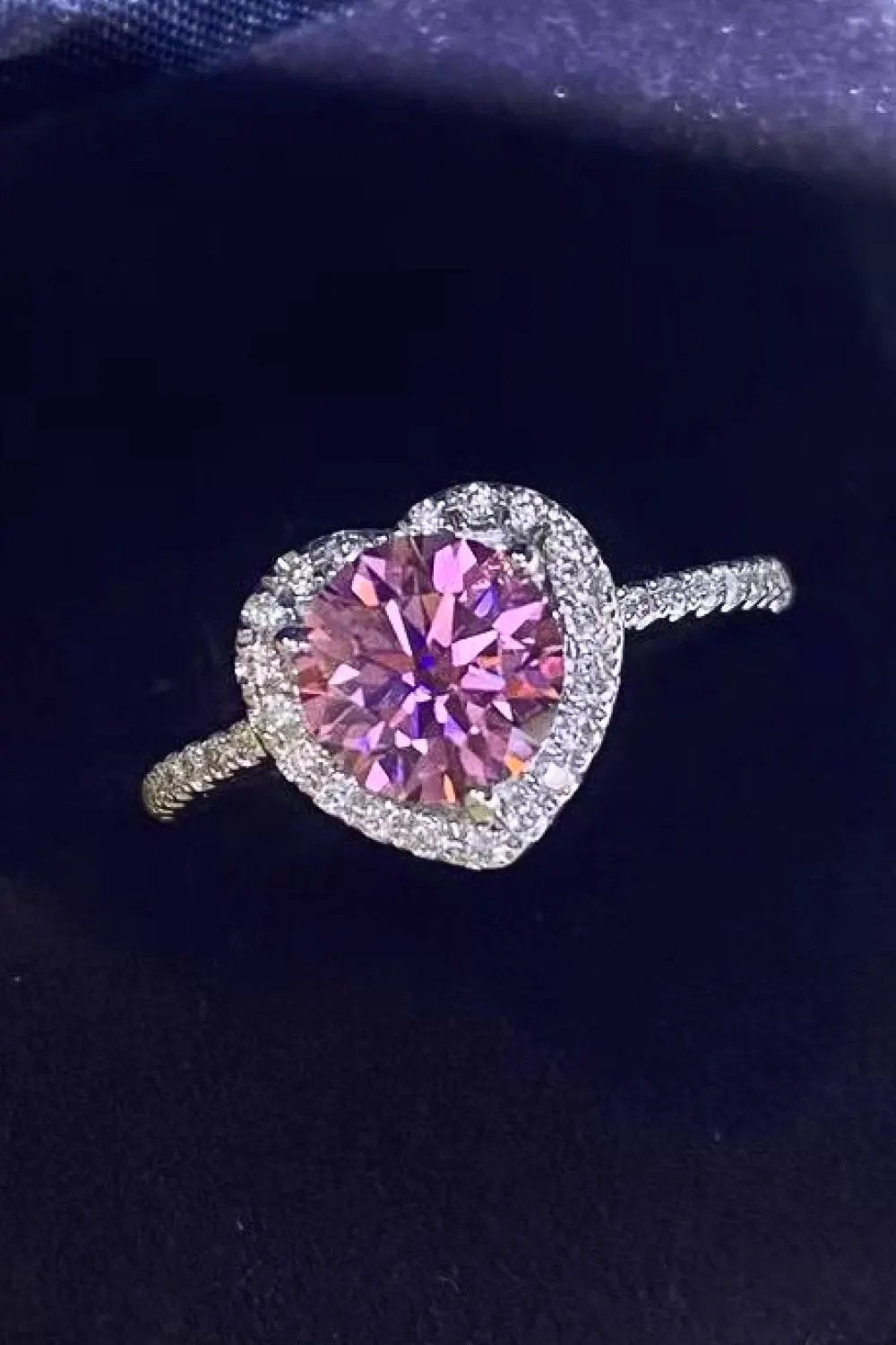 Lifelong Journey 1 Carat Moissanite Heart Ring by Partner Label