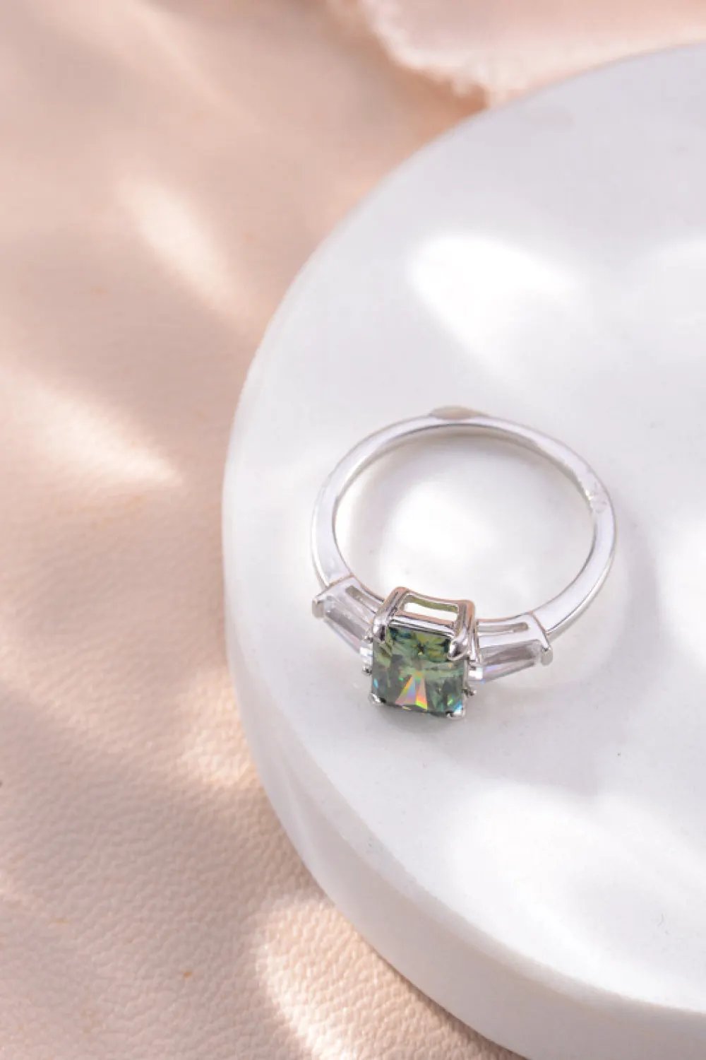2 Carat Moissanite 925 Sterling Silver Ring by Partner Label