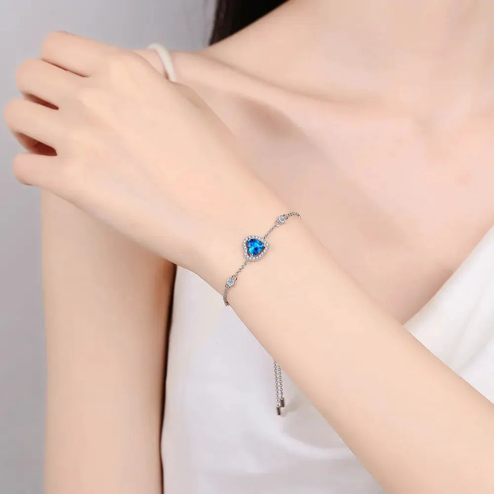 1 Carat Moissanite 925 Sterling Silver Bracelet by Partner Label