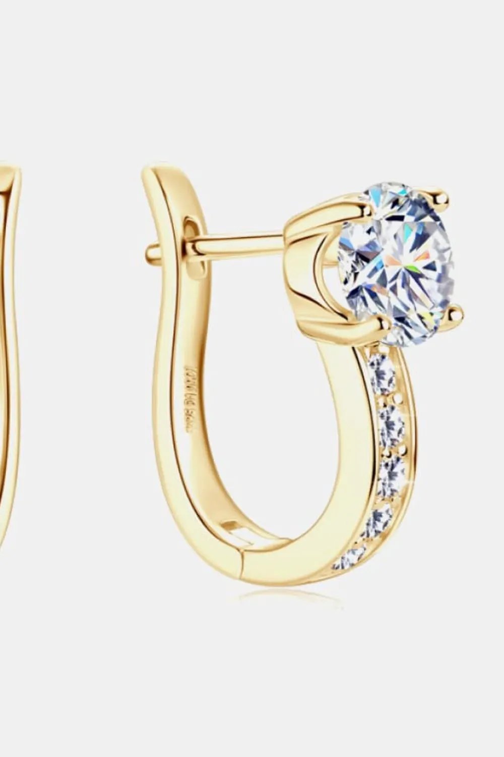 2 Carat Moissanite 925 Sterling Silver Earrings by Partner Label