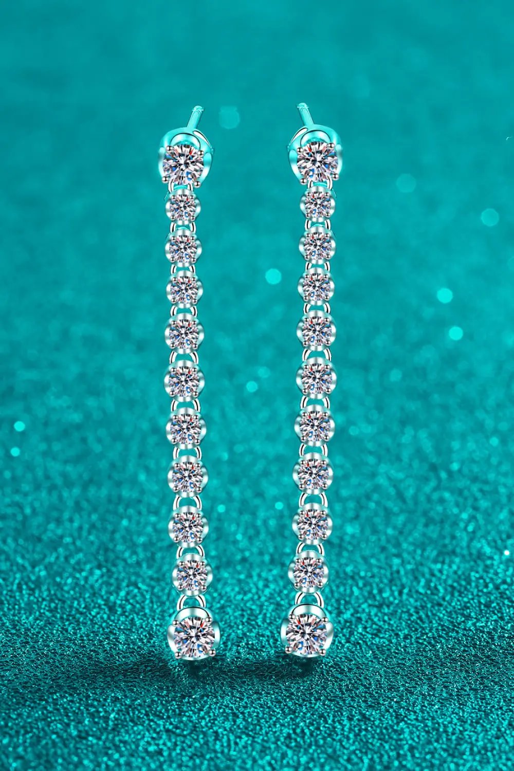 Adored 1.18 Carat Moissanite Long Earrings by Partner Label