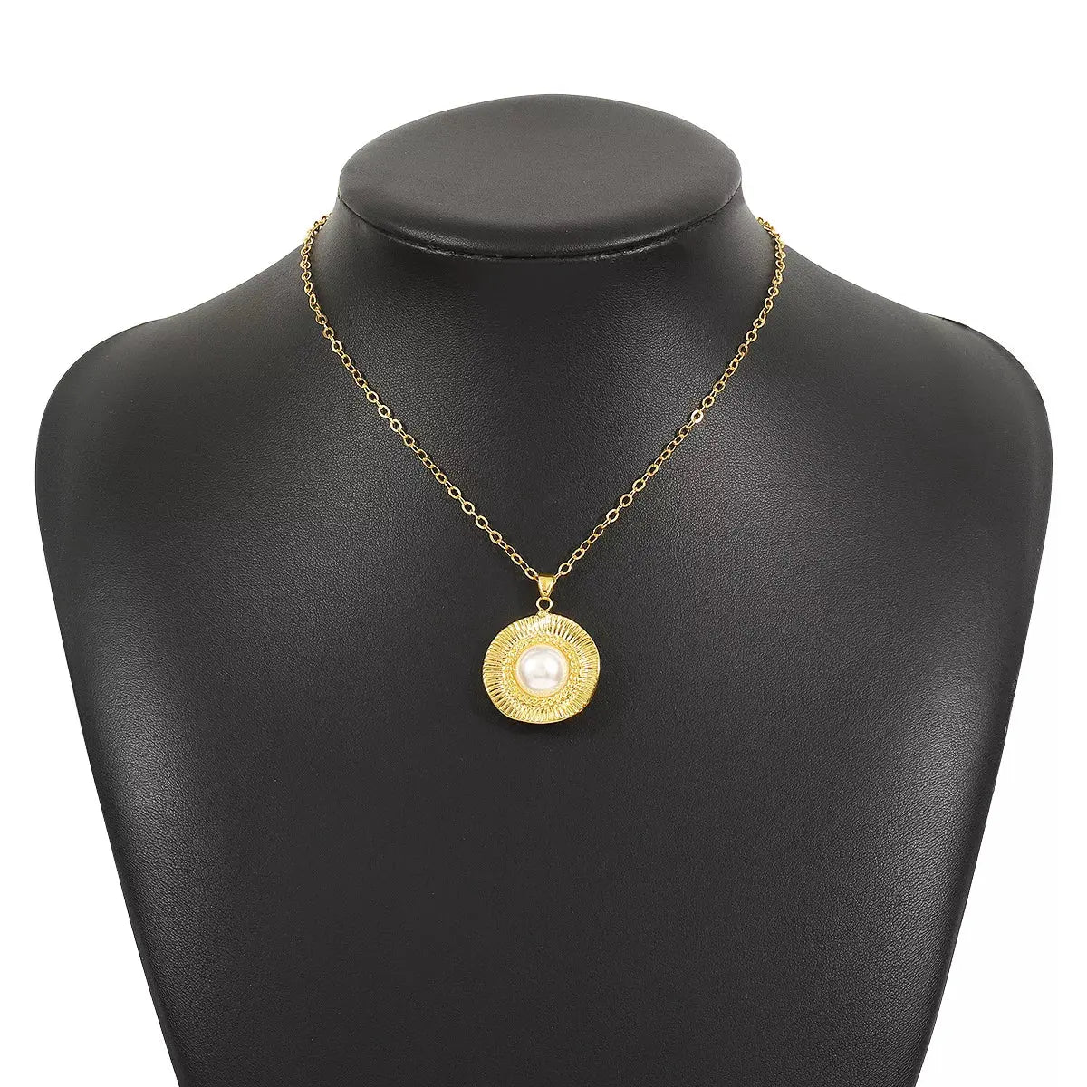 Alloy Pearl Pendant Necklace by Partner Labels