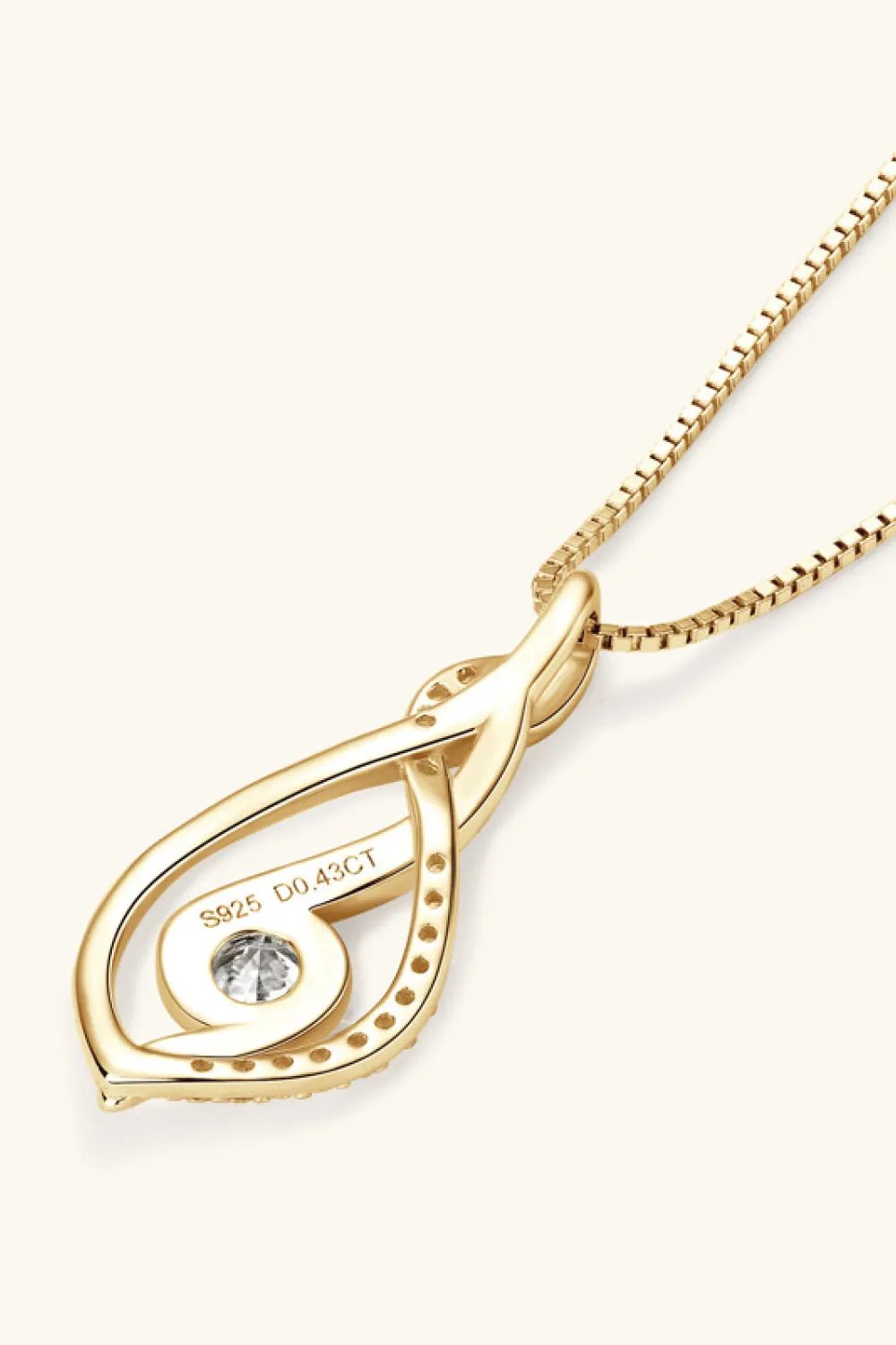 Moissanite 925 Sterling Silver Necklace by Partner Label