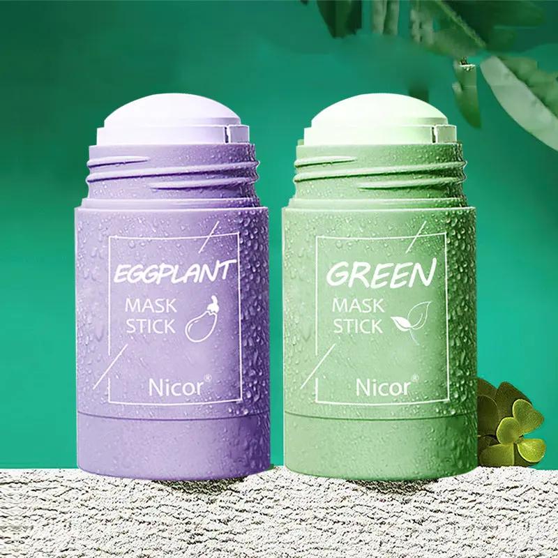 Cleansing Green Tea Mask Clay Stick Oil Control Anti-Acne Whitening Seaweed Mask Skin Care by Anybestbuy Store