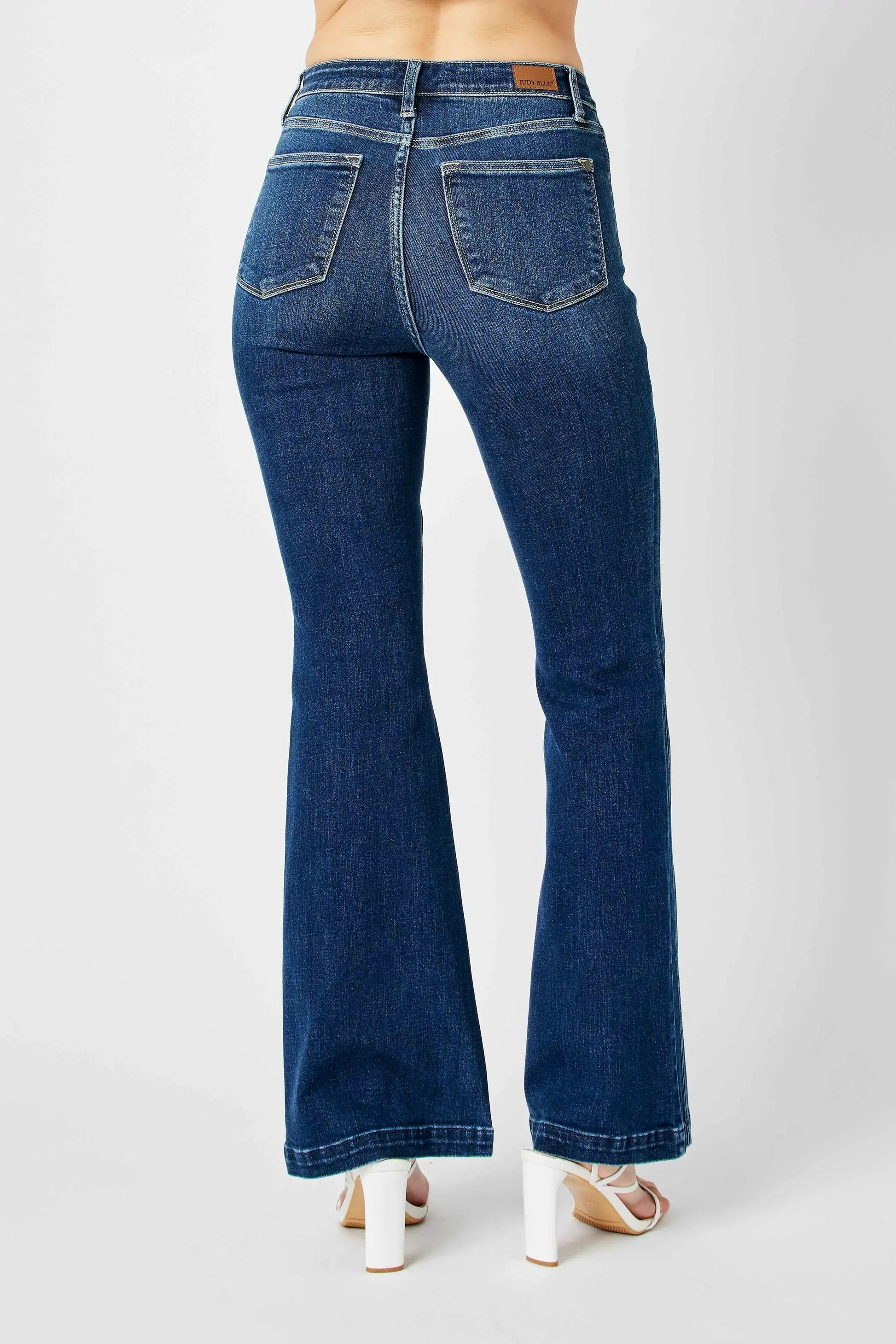 Judy Blue Full Size Hw Angled Side Seam Detail Flare Jeans Plus Size by Judy Blue