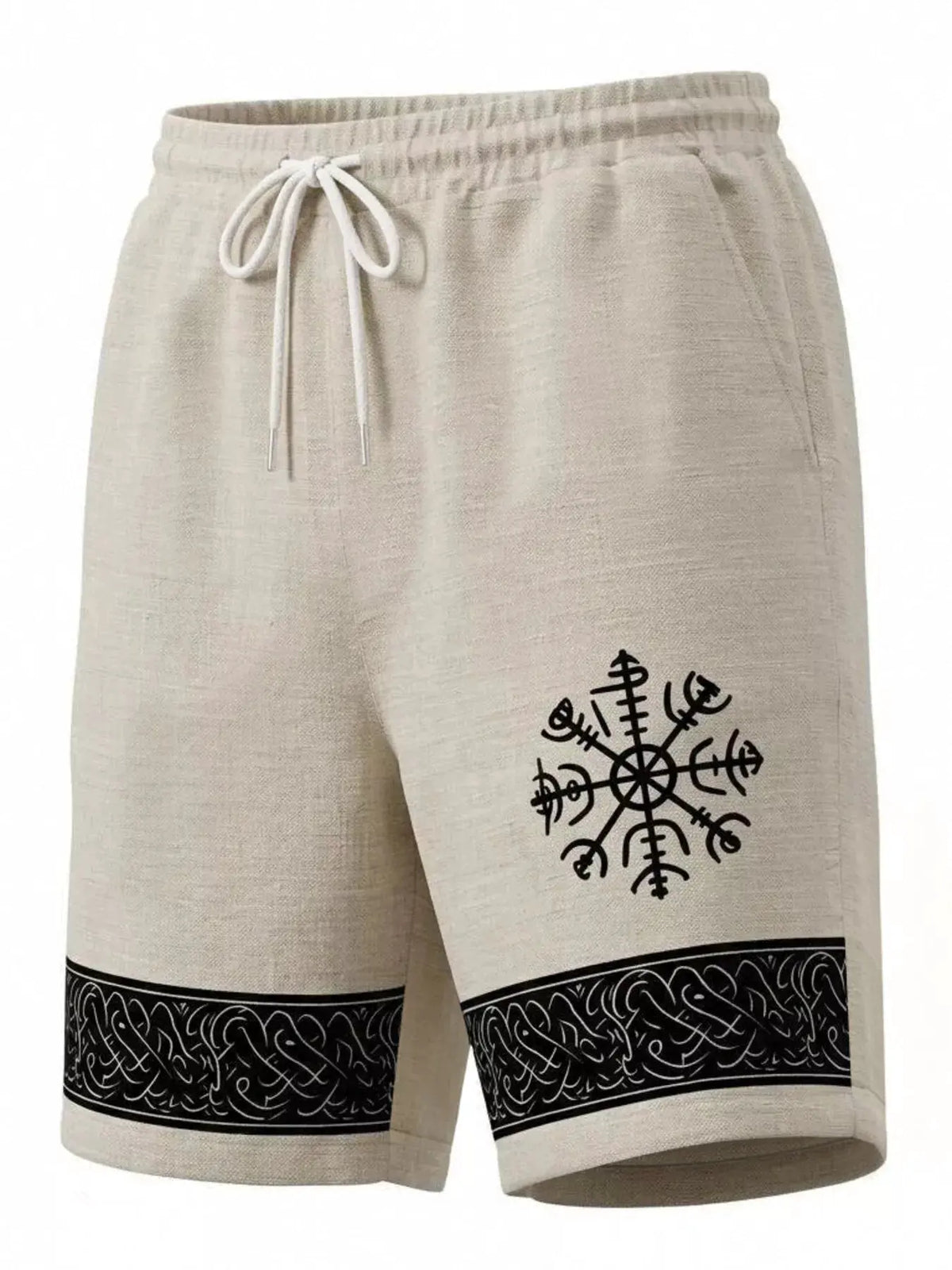Men's Full Size Linen Blend Drawstring Shorts Plus Size by Partner Label