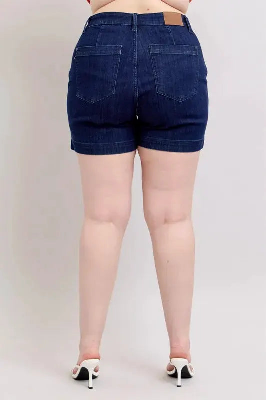 Judy Blue Full Size High Waist Denim Shorts Plus Size by Judy Blue