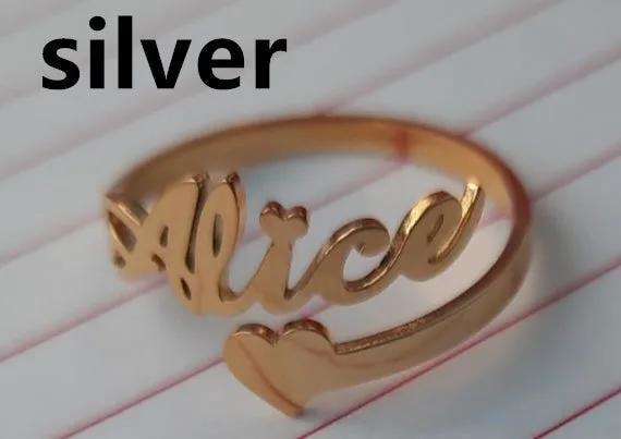 Adjustable Custom Name Stainless Steel Custom Ring by Beautiful Legend Store