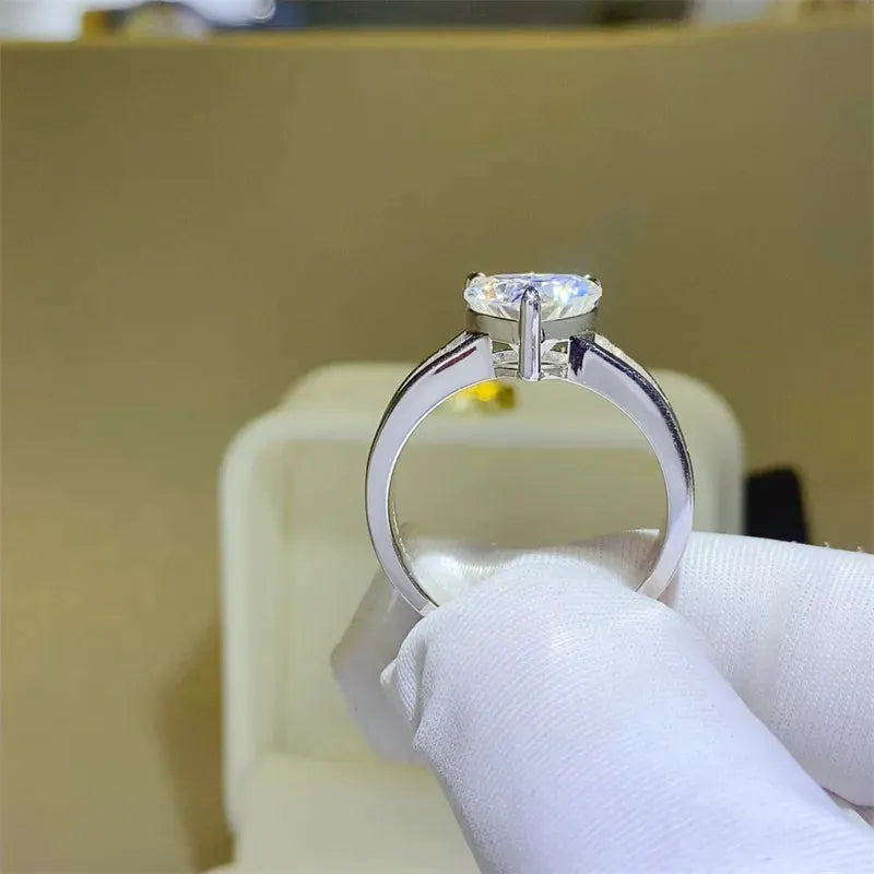 3 Carat Moissanite 925 Sterling Silver Ring by Partner Label